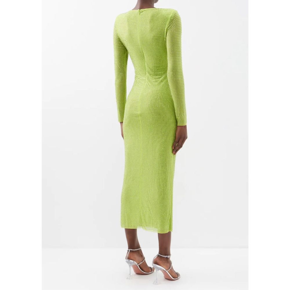 SELF-PORTRAIT Crystal-embellished jersey midi dress - Picture 3 of 9